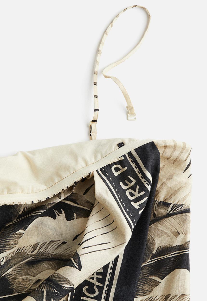 H&M - Draped bandeau dress - light beige