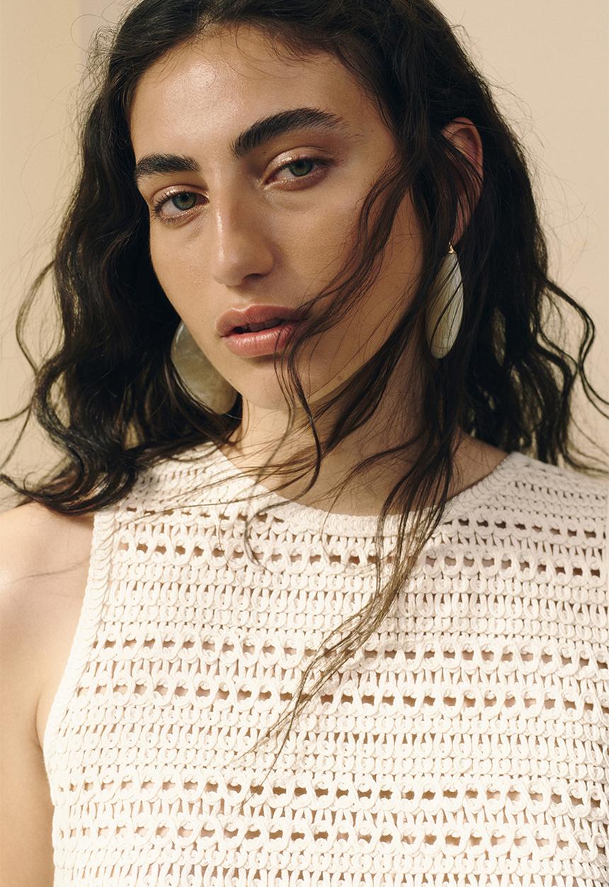 H&M - Crochet-look vest top - cream