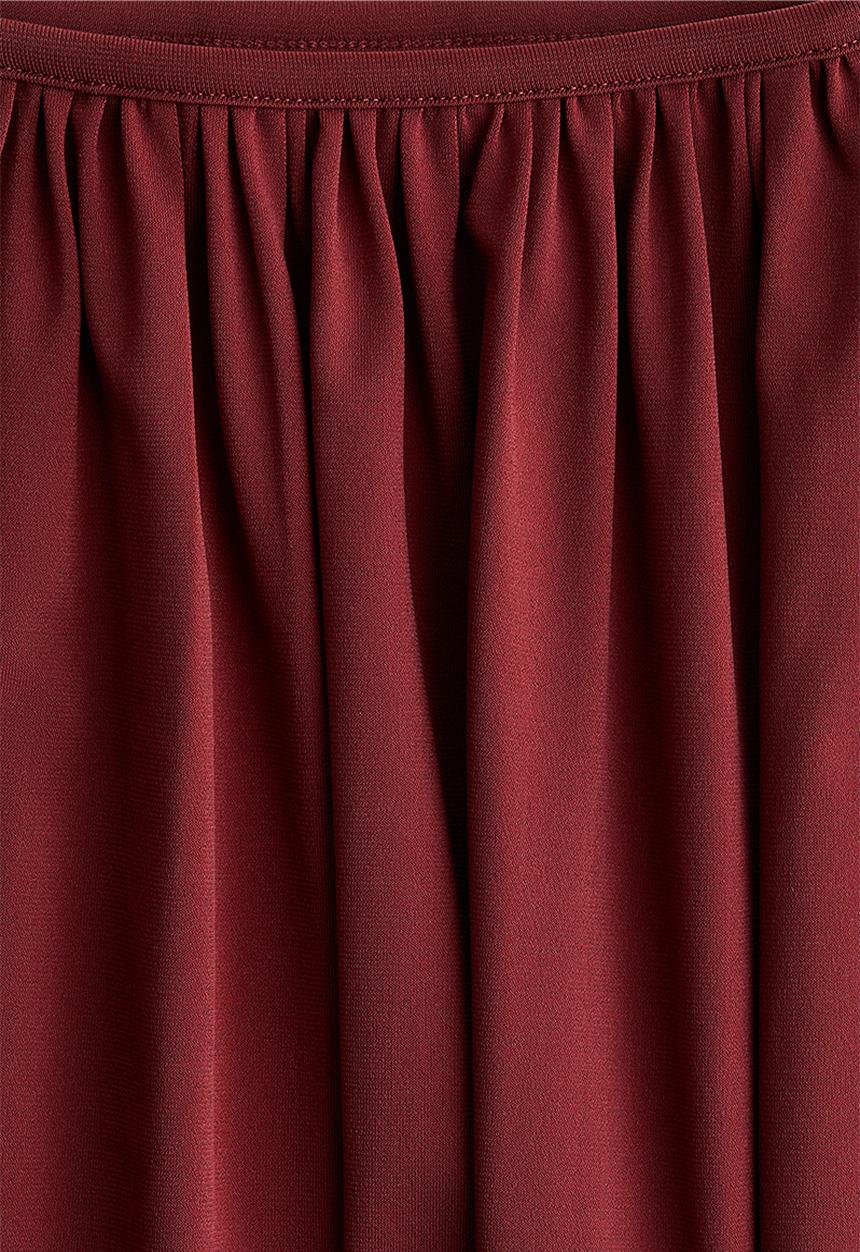 H&M - High-slit maxi skirt - burgundy 