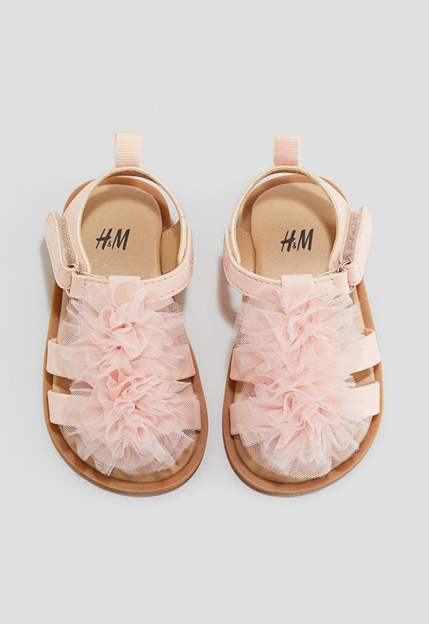 H&M - Appliquéd sandals - pink