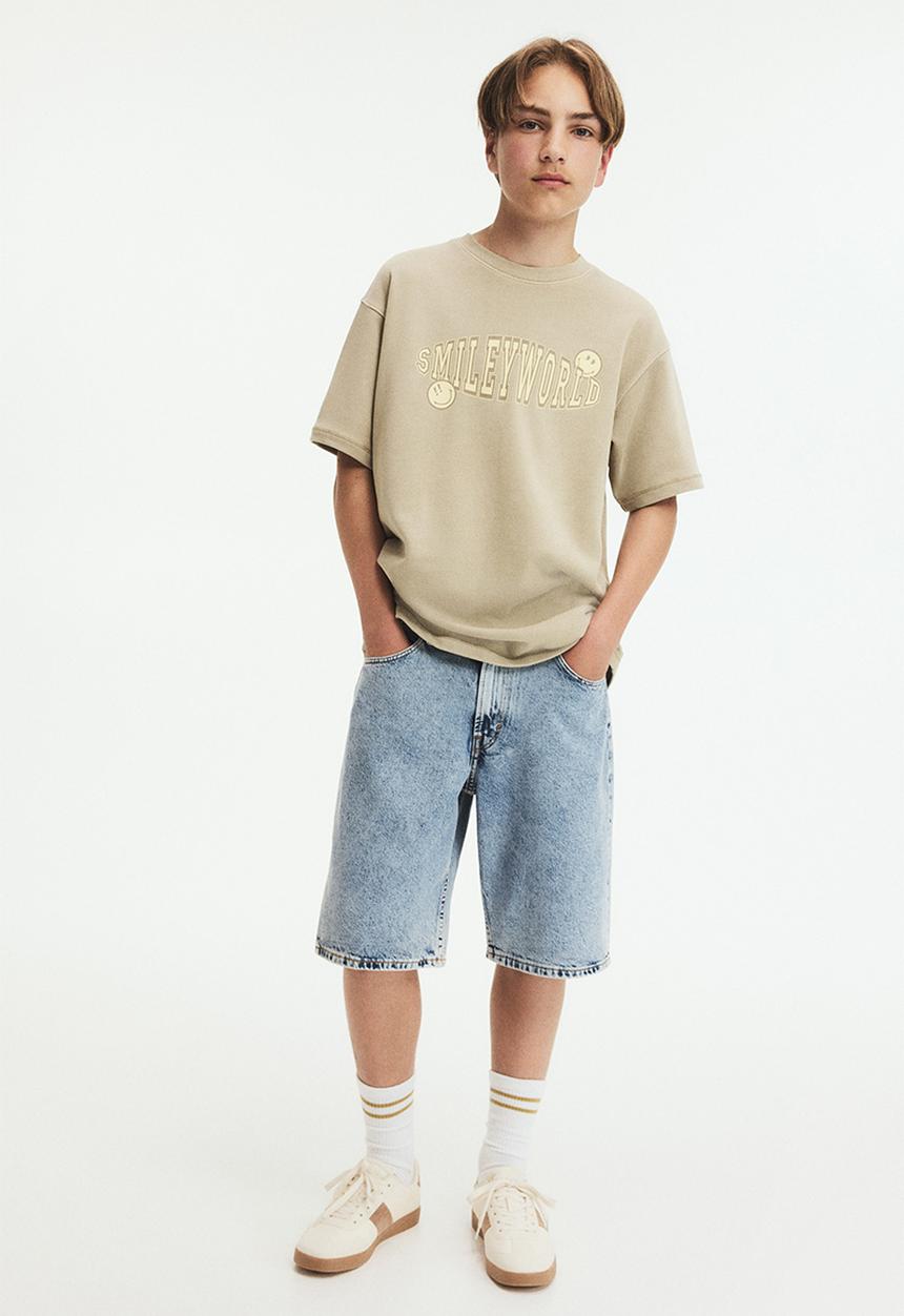 H&M - Loose-fit denim shorts - denim blue