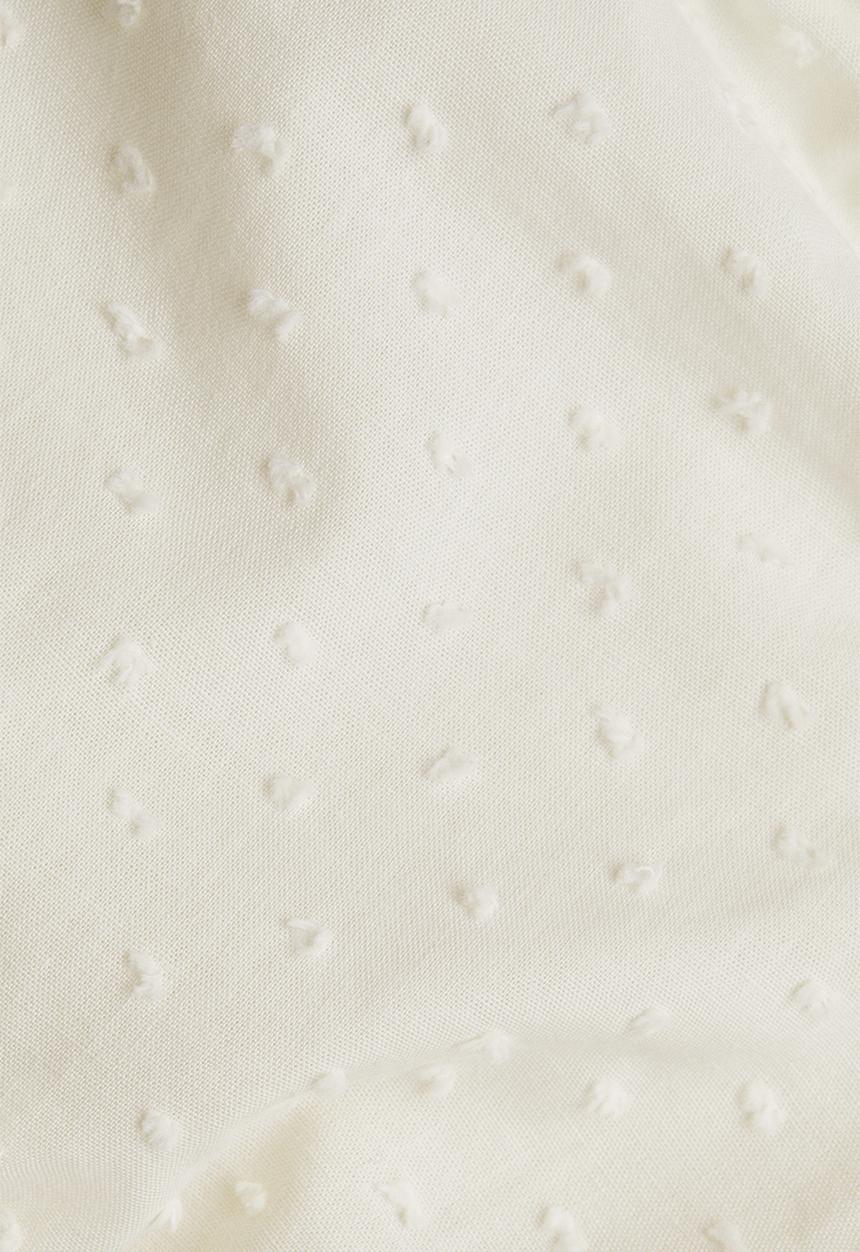 H&M - Smocked poplin dress - cream