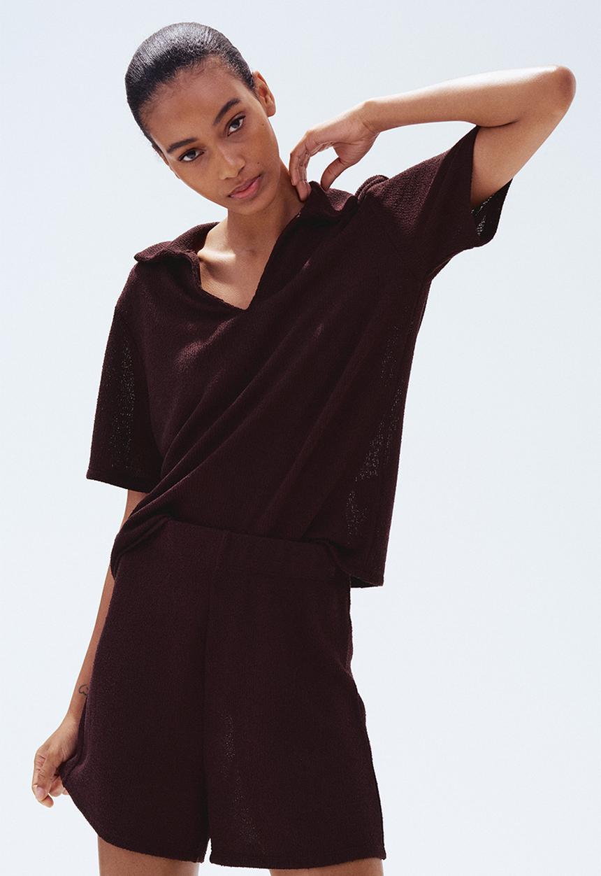 H&M - Knitted shorts - dark brown