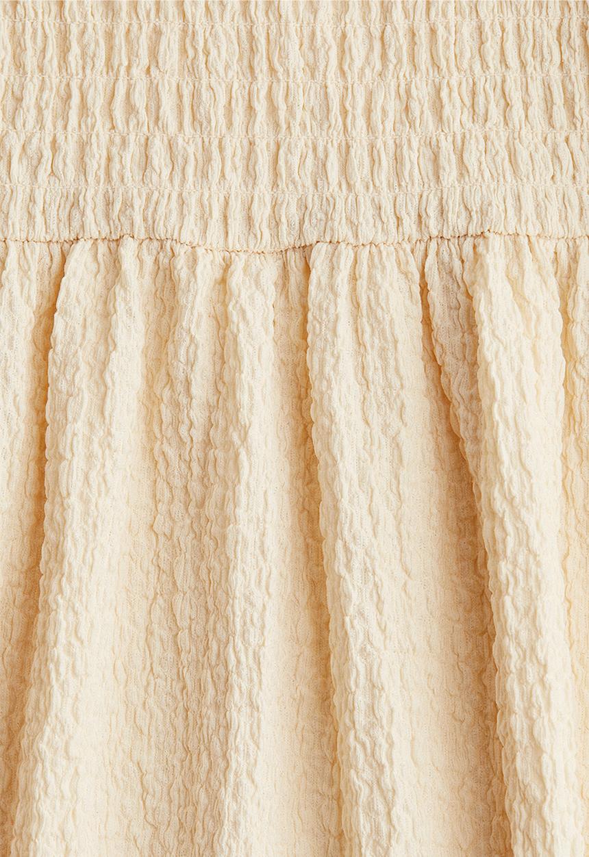 H&M - Smocked bandeau dress - cream
