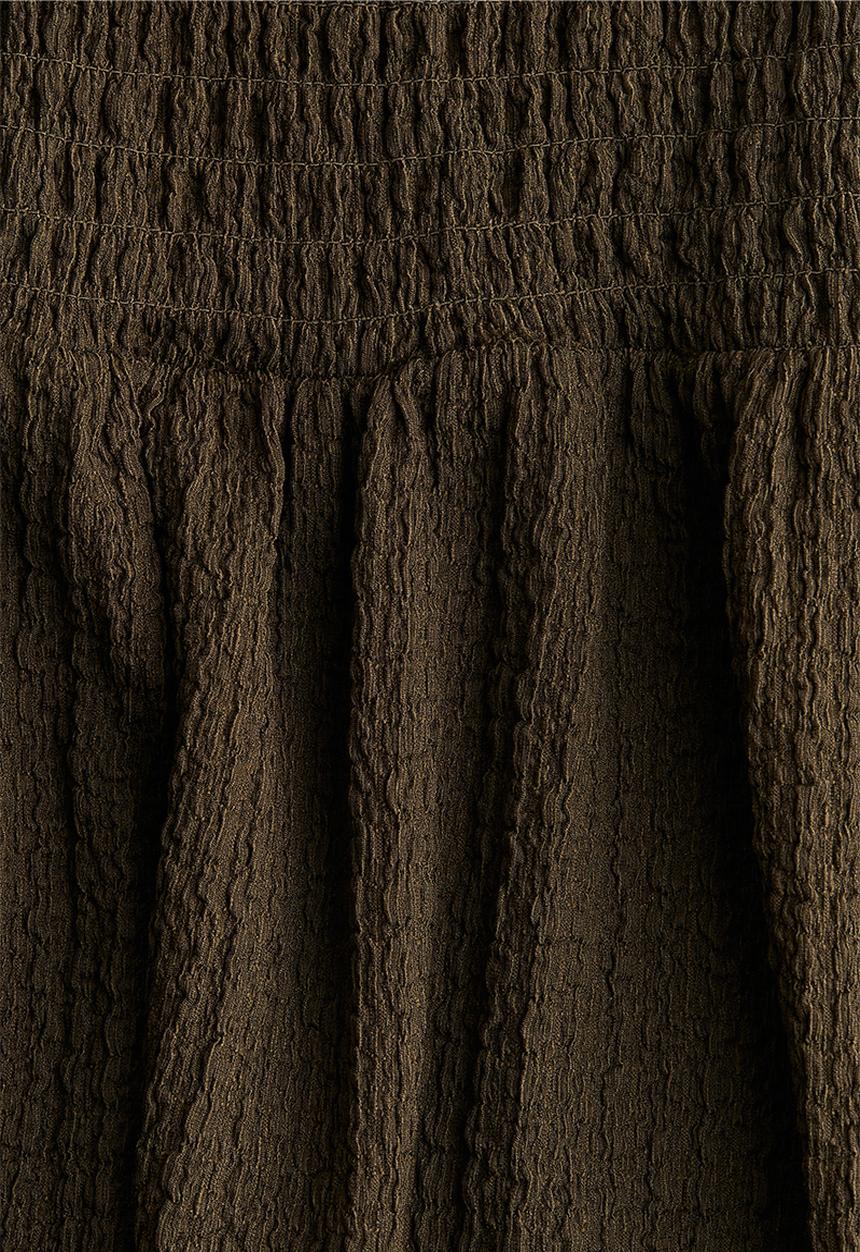 H&M - Smocked bandeau dress - dark green
