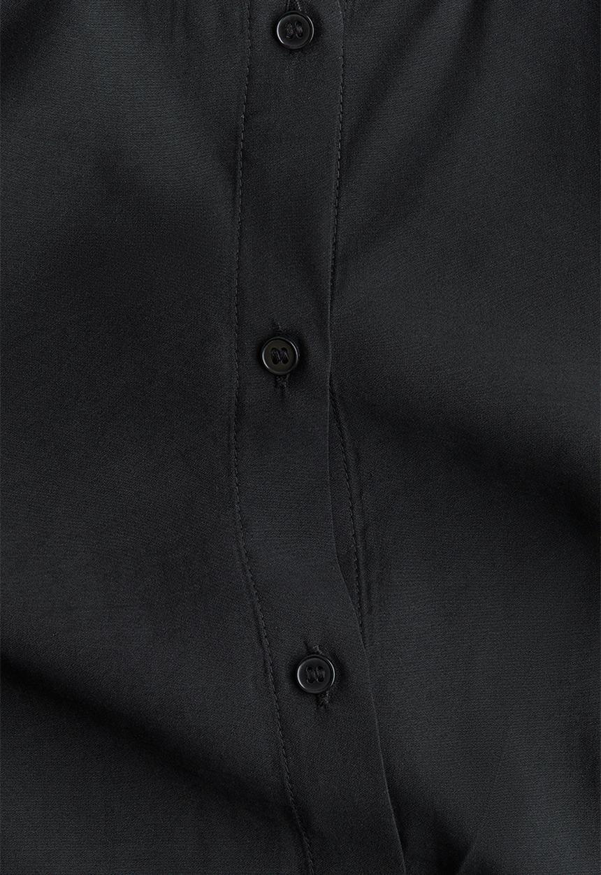 H&M - Puff-sleeved blouse - black