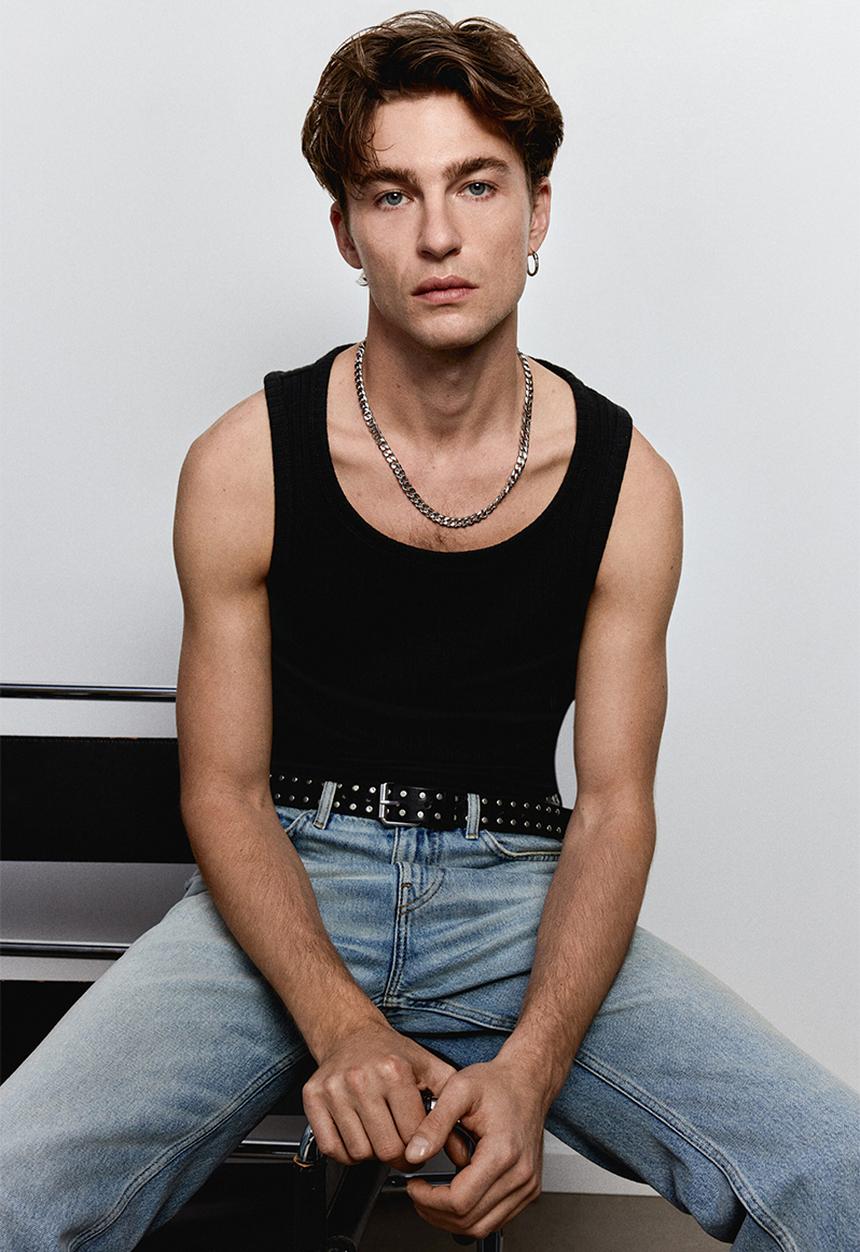 H&M - Slim fit ribbed vest top - black
