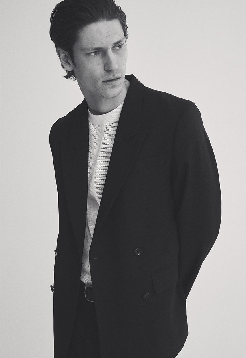 H&M - Relaxed fit double-breasted blazer - navy blue