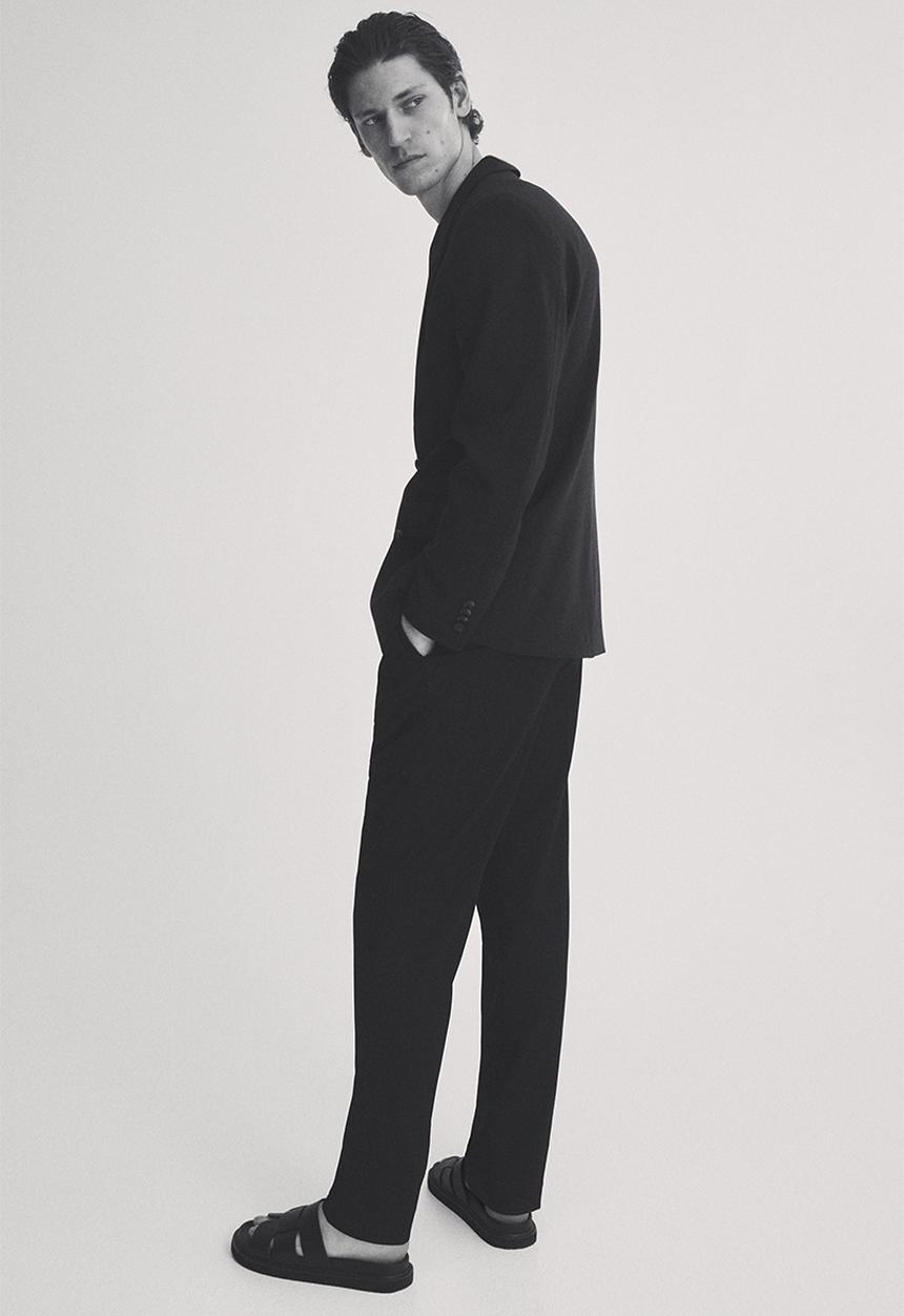 H&M - Relaxed fit double-breasted blazer - navy blue