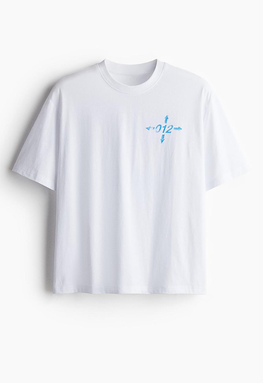 H&M - Boxy-style sports t-shirt with drymove™ - white/resilience
