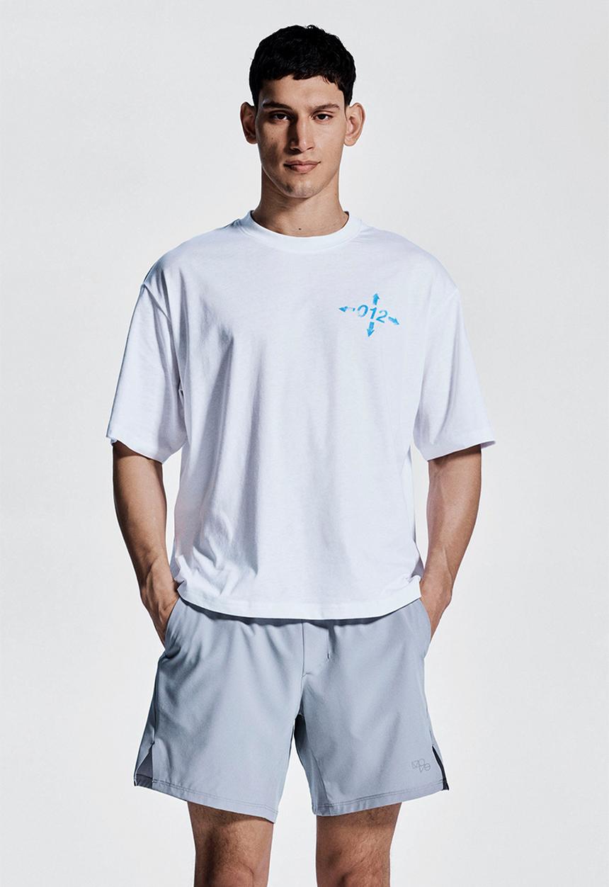 H&M - Boxy-style sports t-shirt with drymove™ - white/resilience