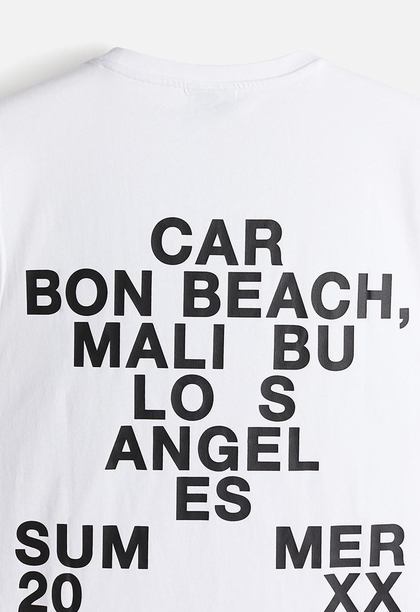 H&M - Loose fit printed vest top - white carbon beach