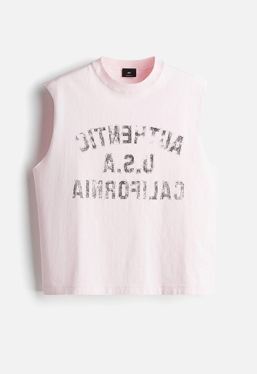 H&M - Oversized fit vest top - pink california