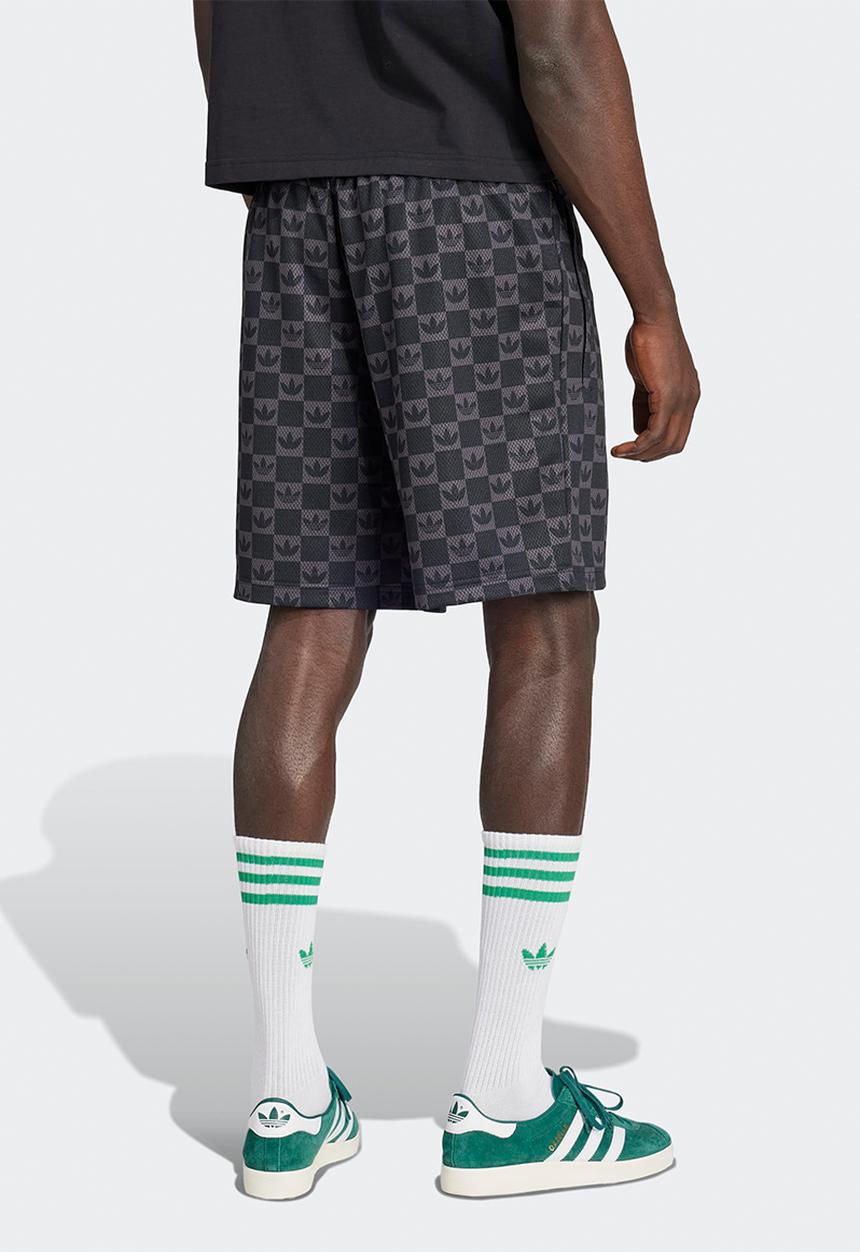 adidas Originals - Monogram Regular Mesh Shorts - Black