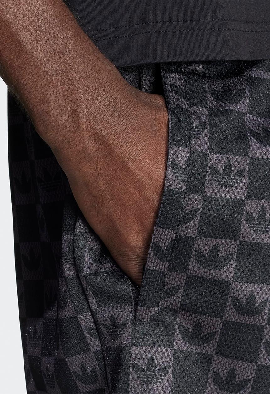 adidas Originals - Monogram Regular Mesh Shorts - Black