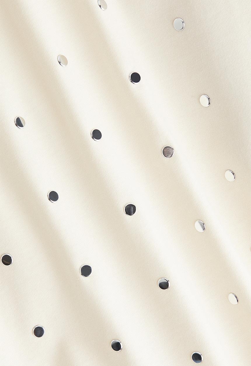 H&M - Embellished t-shirt - cream