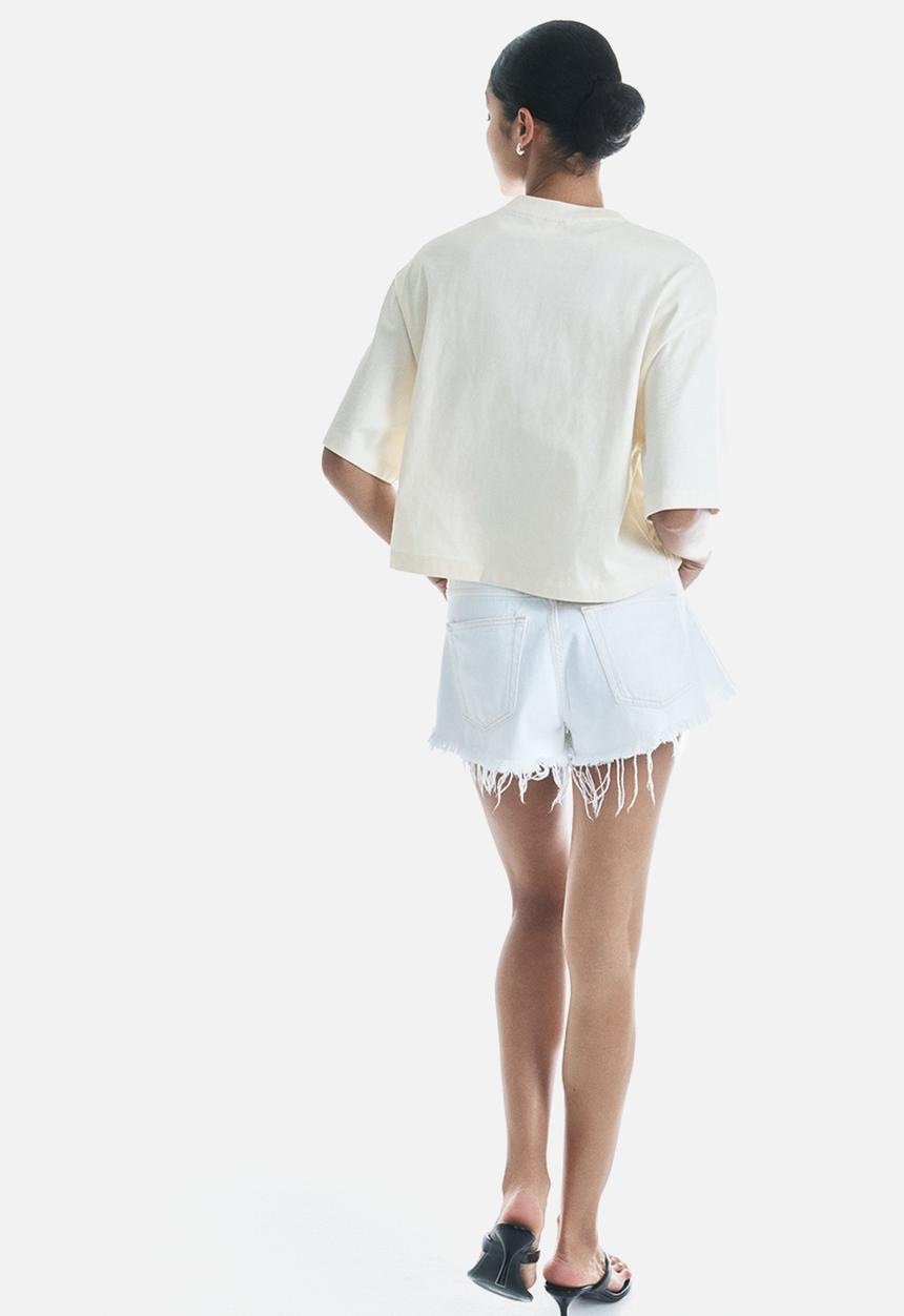H&M - Embellished t-shirt - cream