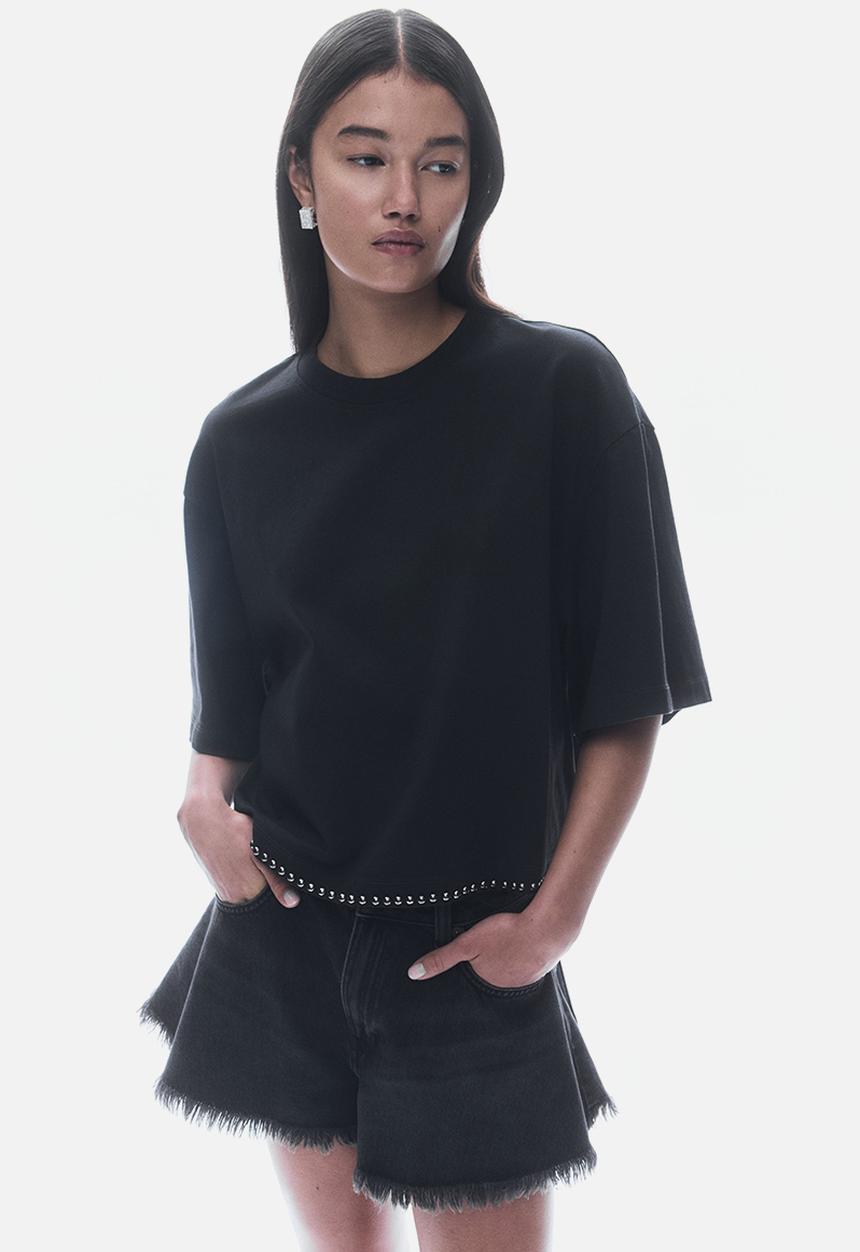 H&M - Embellished t-shirt - black