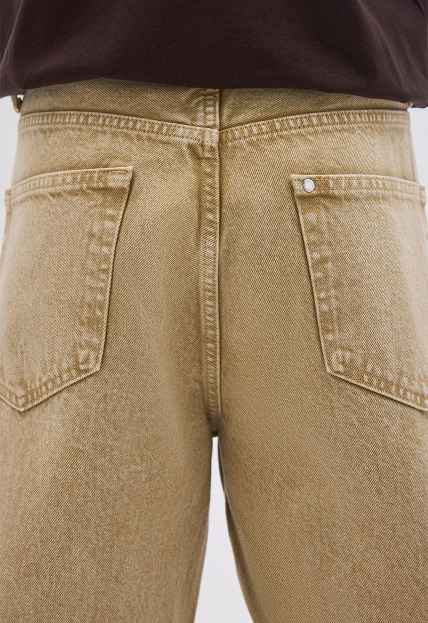 H&M - Loose straight jeans - beige