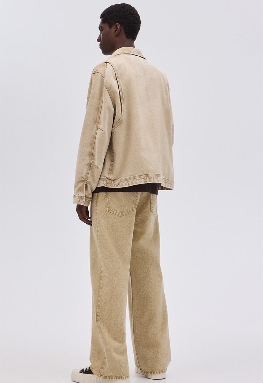 H&M - Loose straight jeans - beige