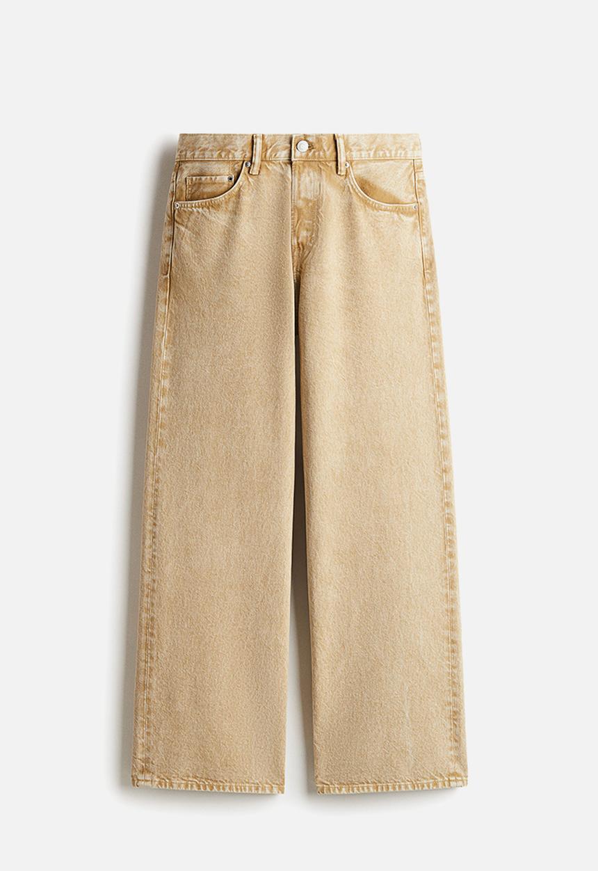 H&M - Loose straight jeans - beige