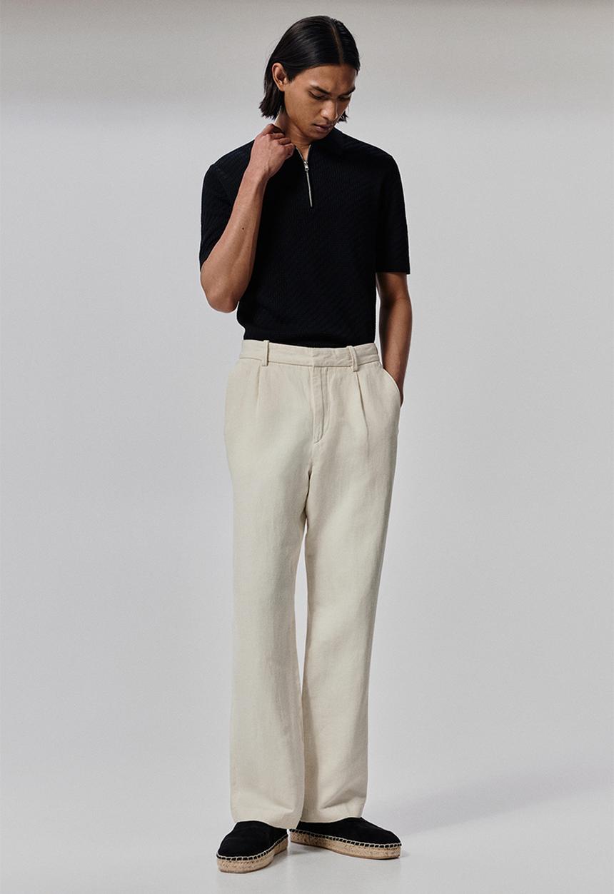 H&M - Slim fit polo shirt - black