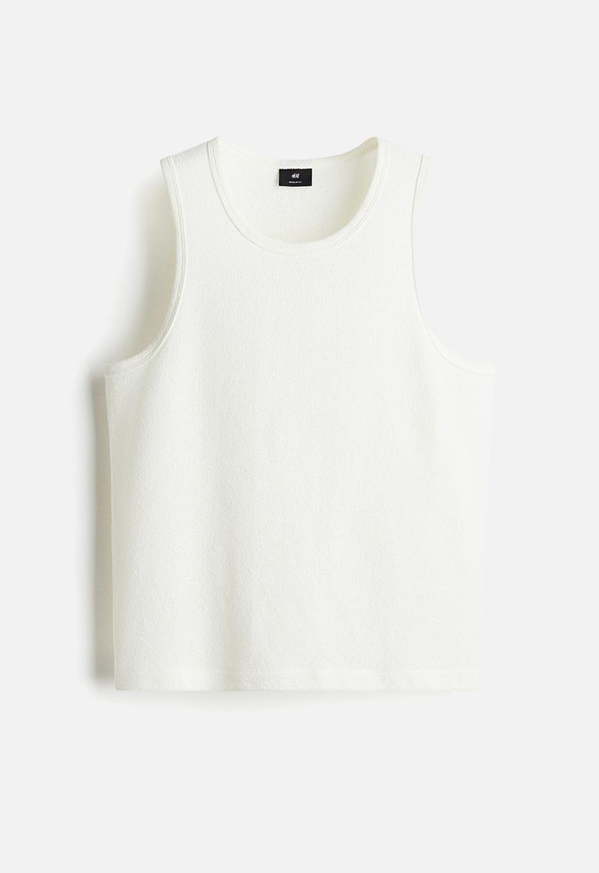 H&M - Regular fit vest top - white