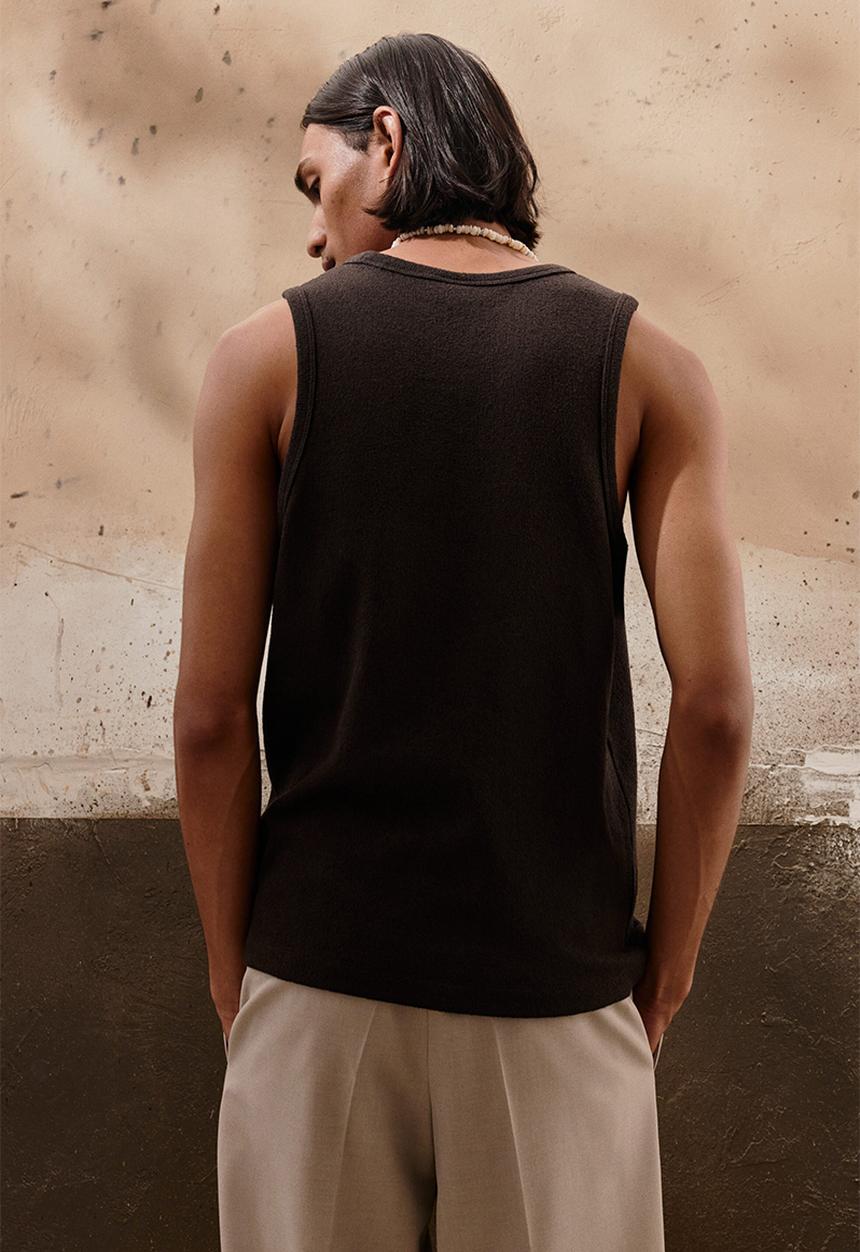 H&M - Regular fit vest top - dark brown