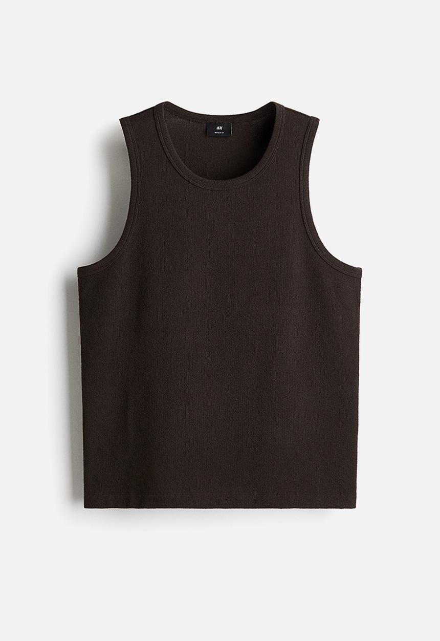 H&M - Regular fit vest top - dark brown
