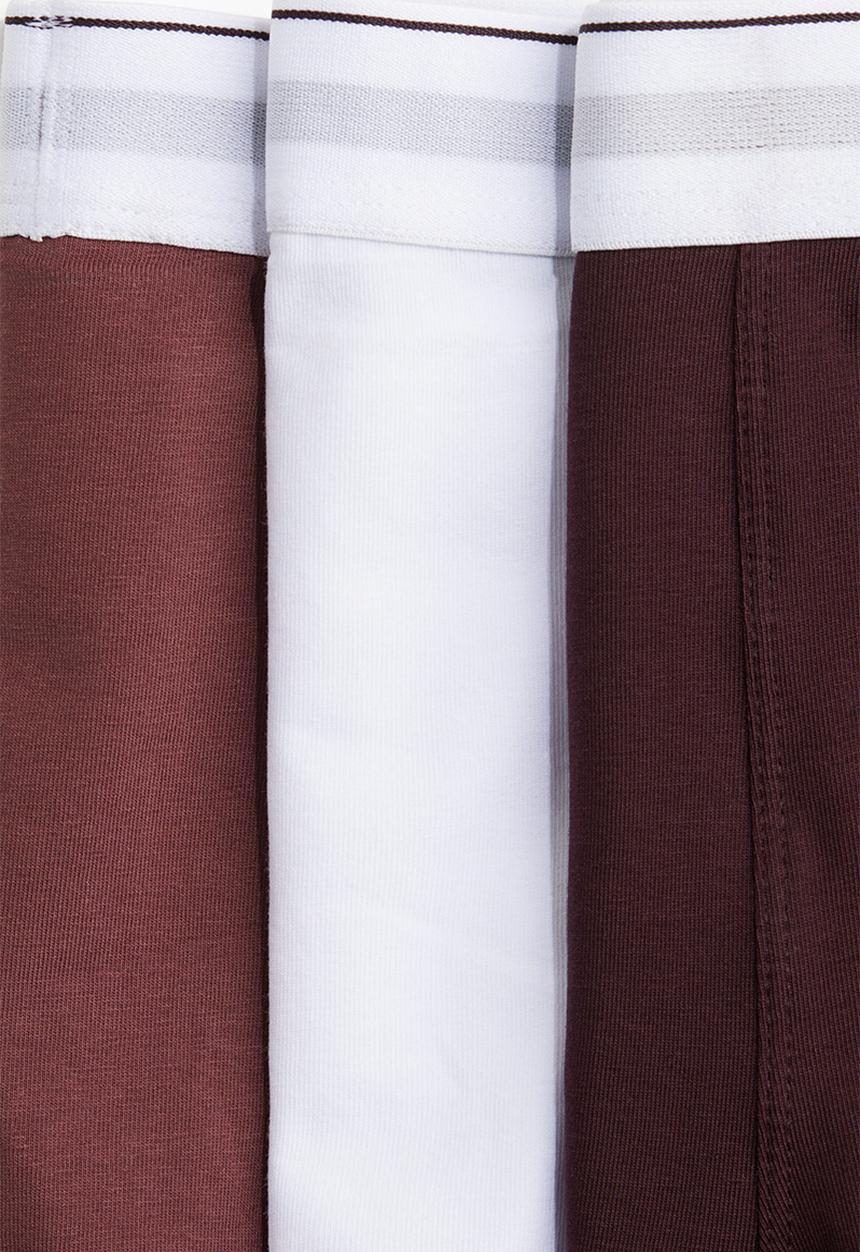 H&M - 3-Pack mid trunks with lycra® - burgundy & white