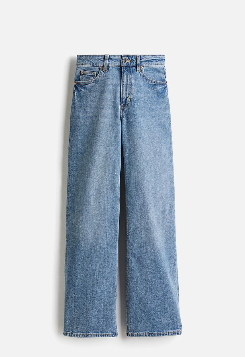 H&M - Wide high jeans - light denim blue