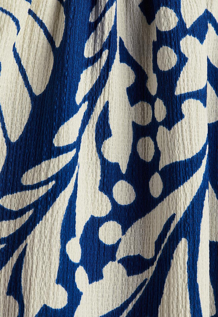 H&M - Crinkled jersey dress - blue,multi