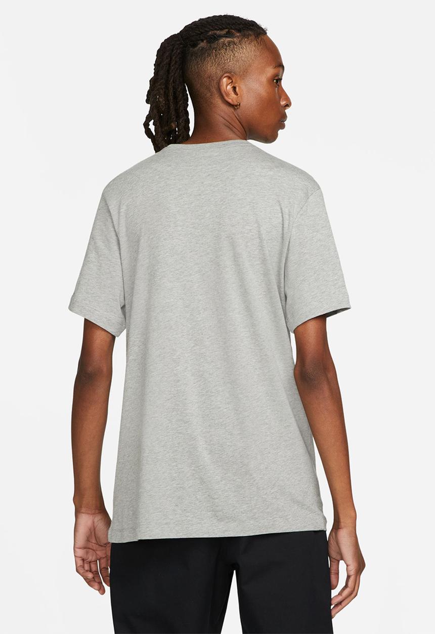 Nike - NSW Embroidered Swoosh FS Tee - Grey Heather/Wht