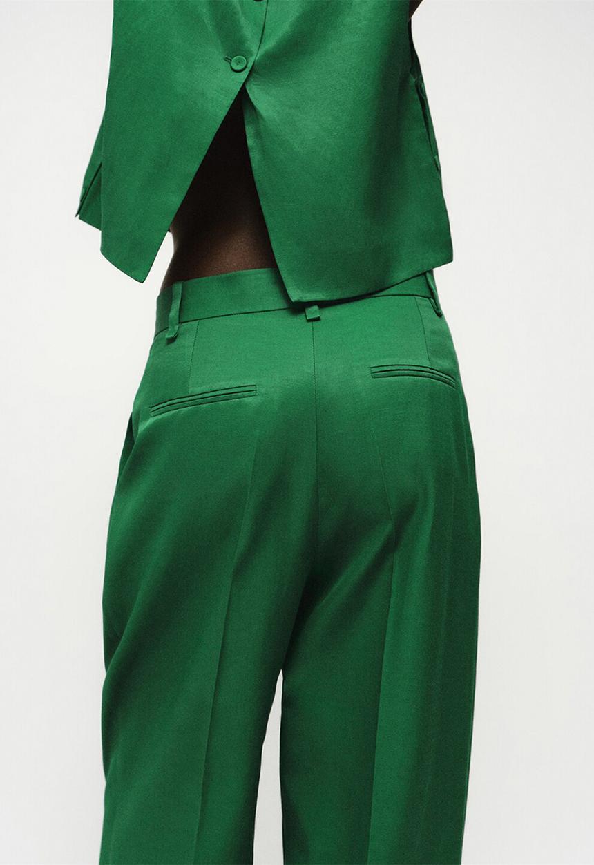 MANGO - Trousers otero -   green