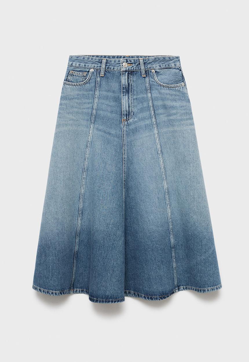 MANGO - Skirt alice - open-blue