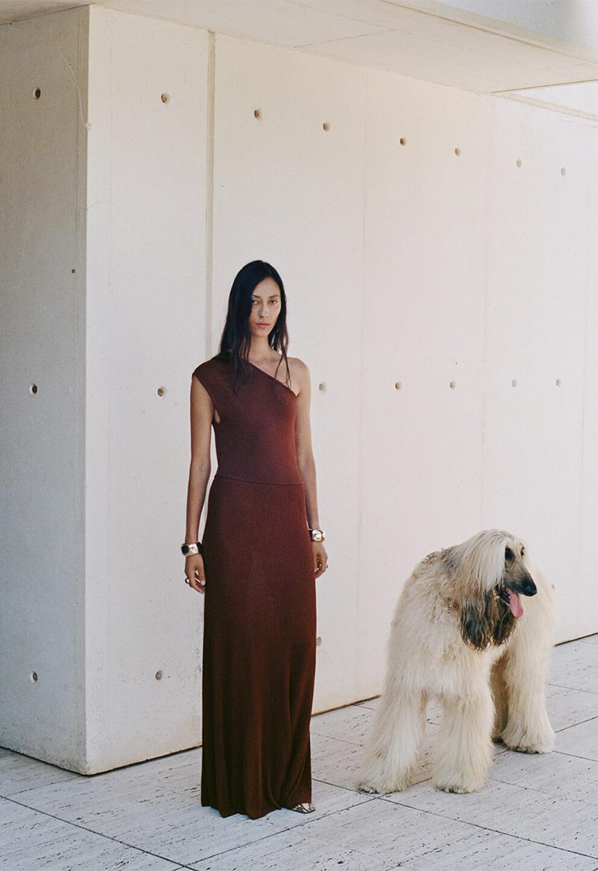 MANGO - Dress asim -  dark red