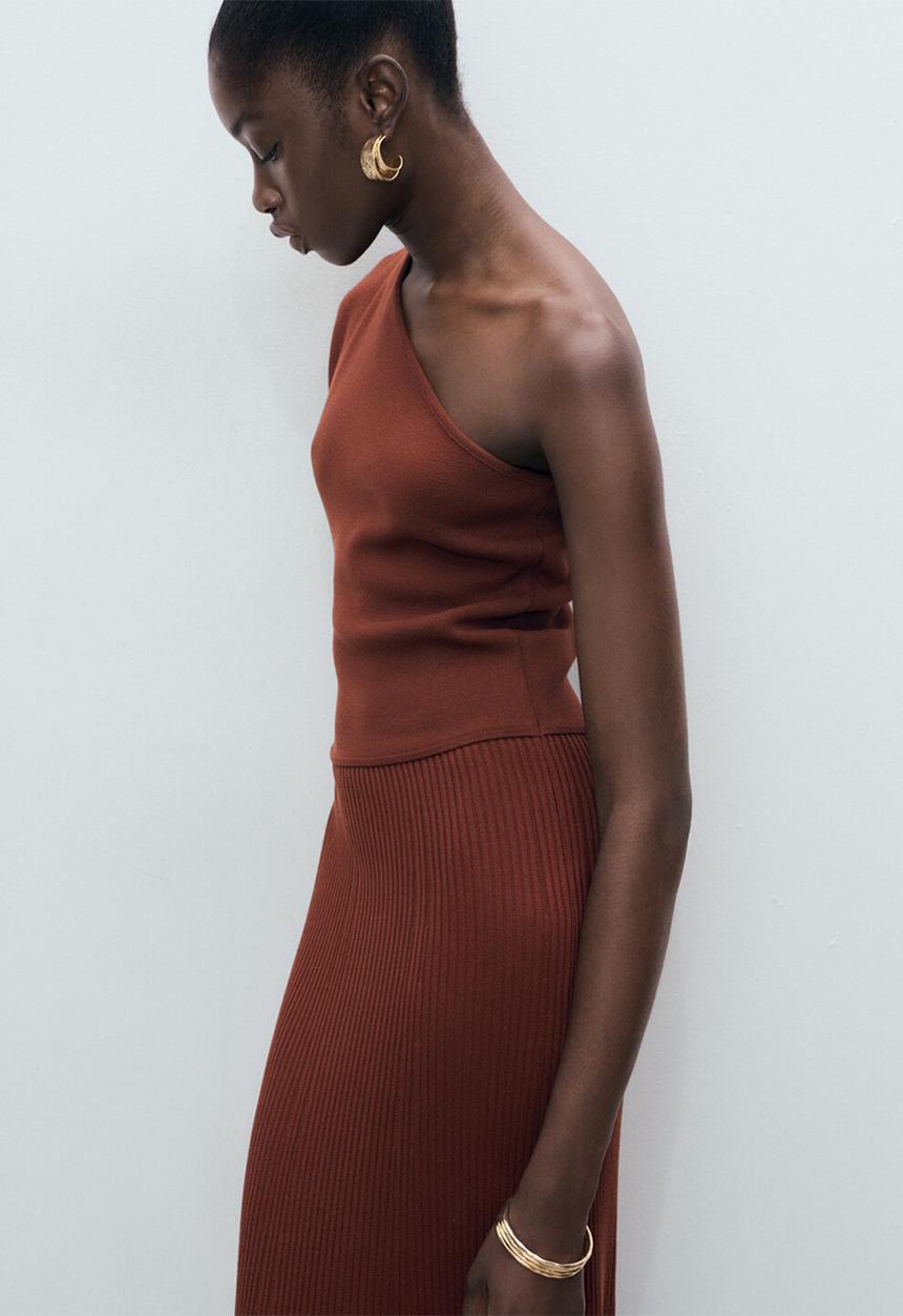 MANGO - Dress asim -  dark red