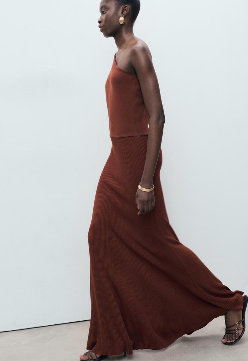 MANGO - Dress asim -  dark red