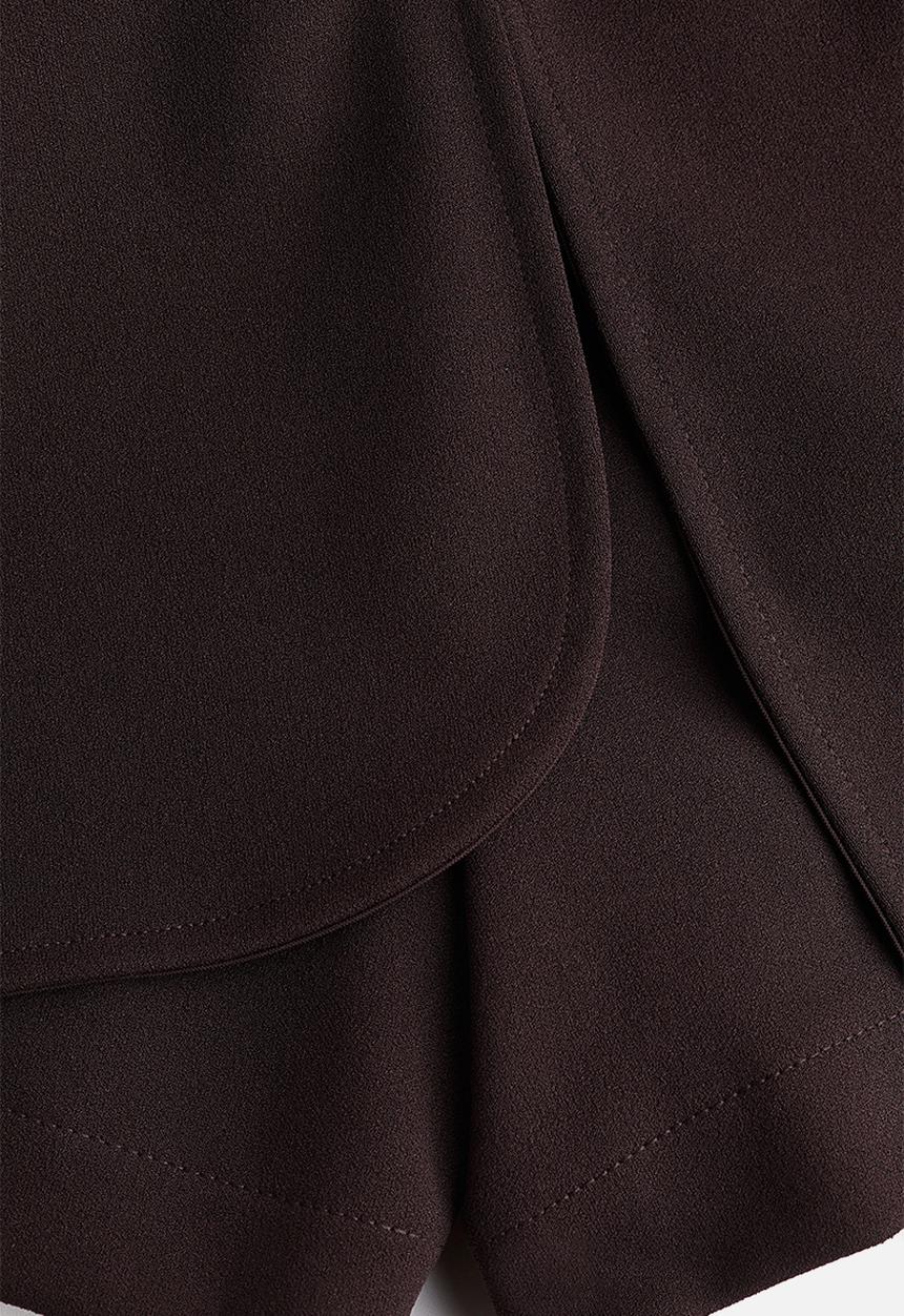 H&M - Interlock skort - dark brown