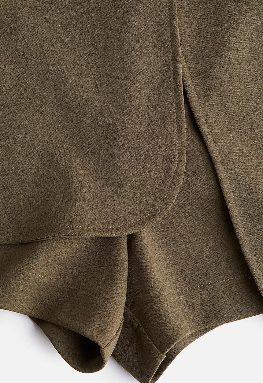 H&M - Interlock skort -  dark khaki green