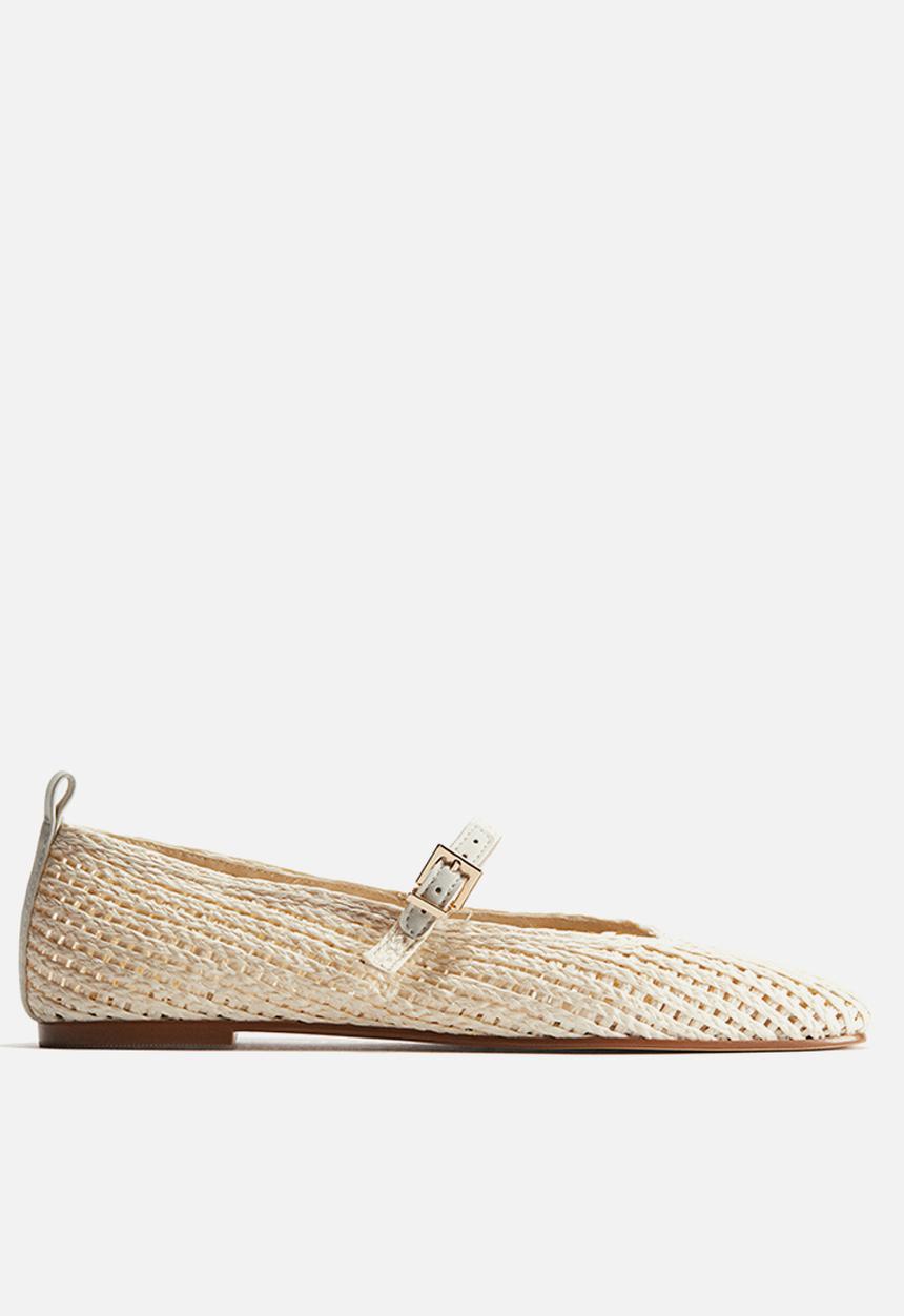 H&M - Straw mary janes - light beige 