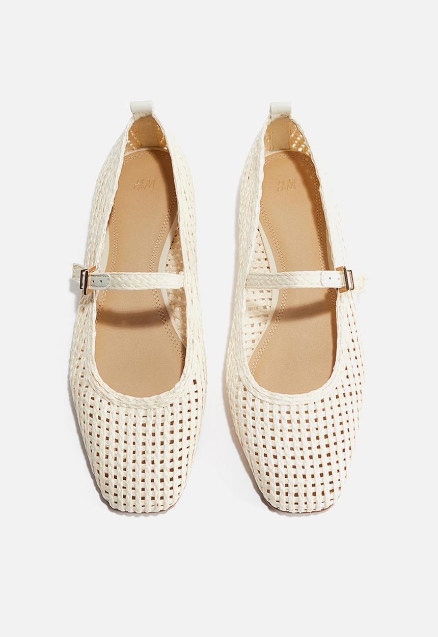 H&M - Straw mary janes - light beige 