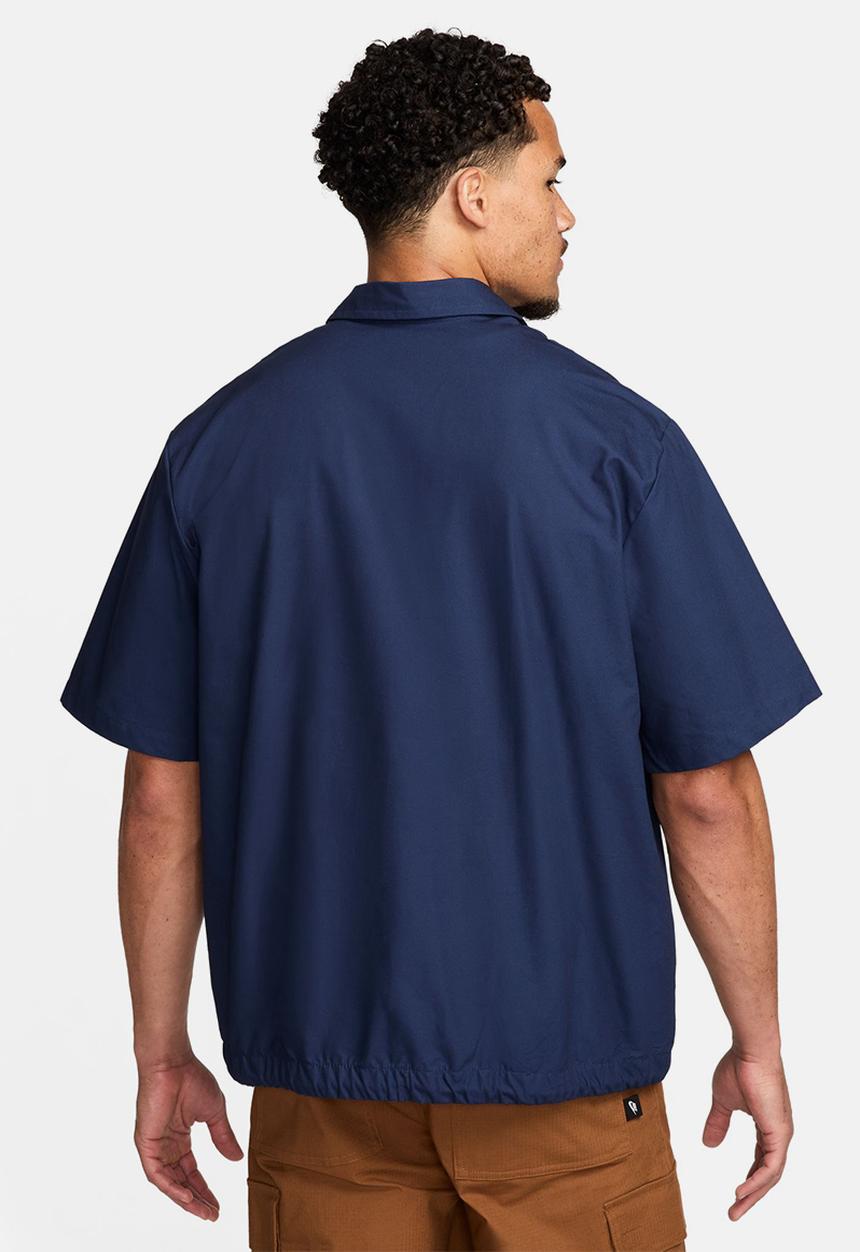 Nike - NSW  Club Venice SS Shirt   - Navy/White