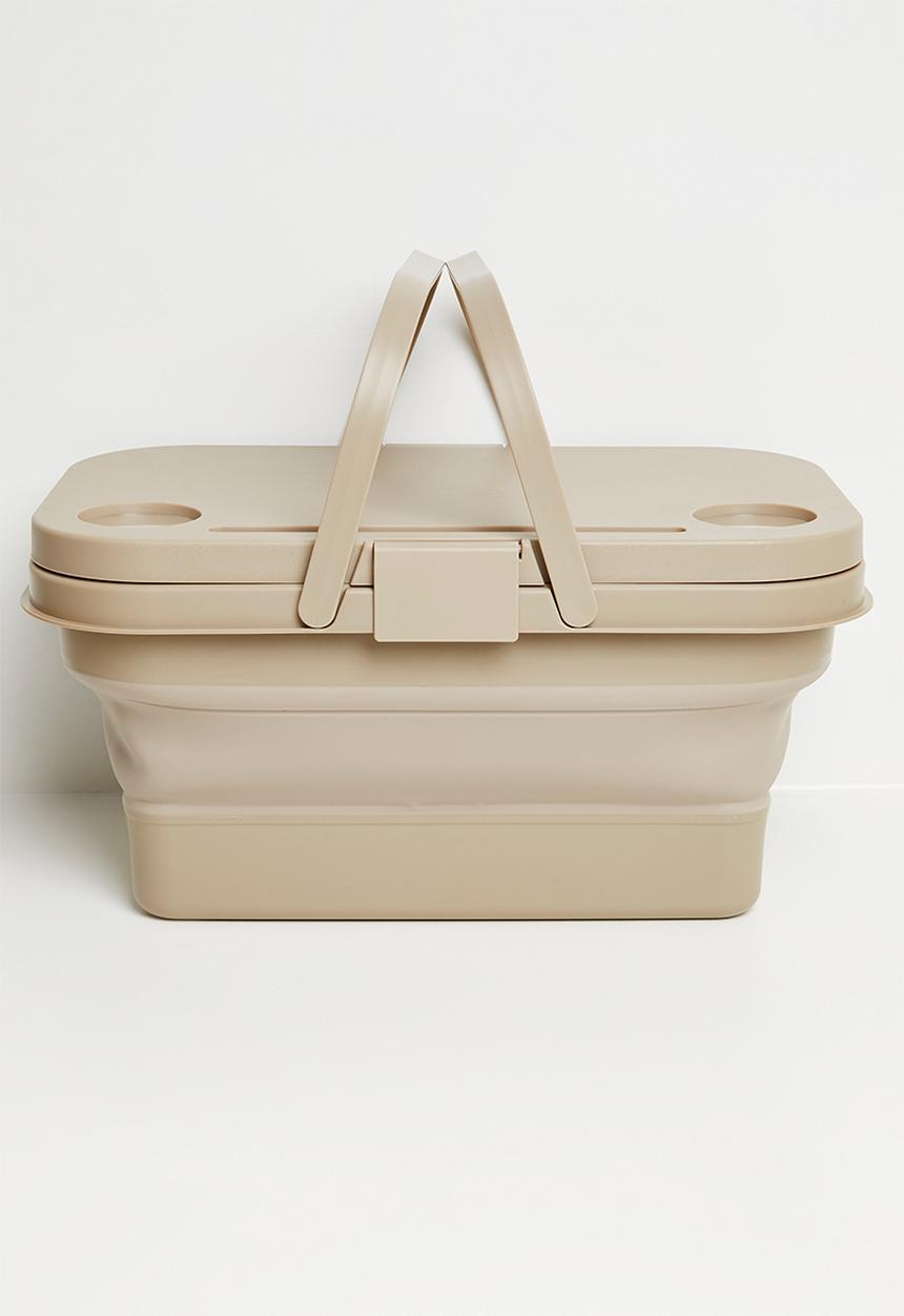 Maisonware - Foldable Outdoor Picnic Basket Beige