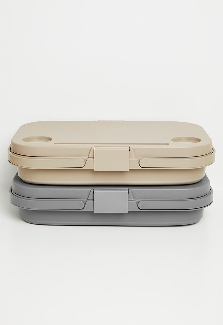 Maisonware - Foldable Outdoor Picnic Basket Beige