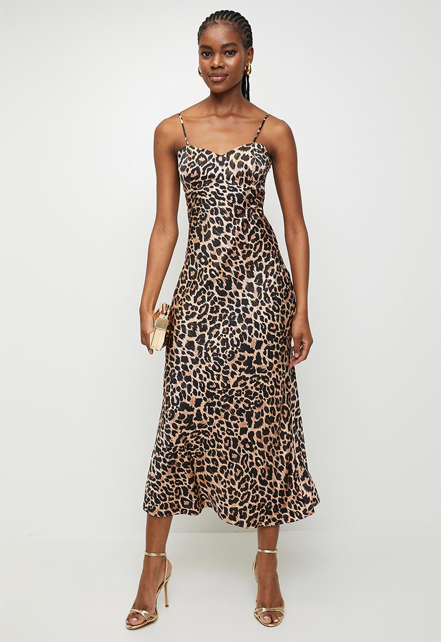 GUESS - Sl Tullia Slip Dress - Feline Print