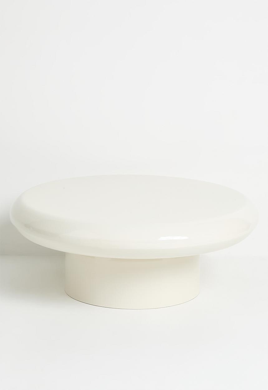 Sixth Floor - Plush glossy coffee table - almond