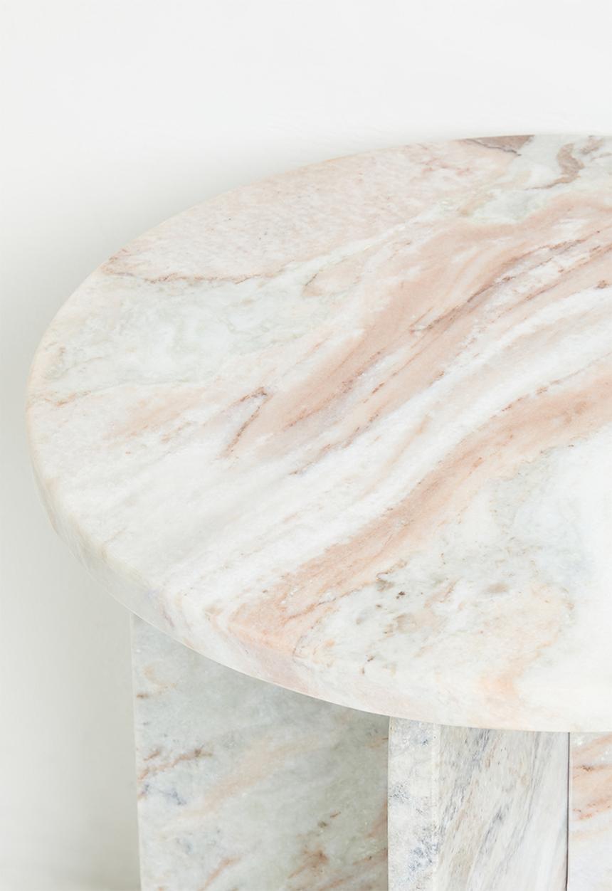 Sixth Floor - Titus Small Side Table - Chocolate Marble