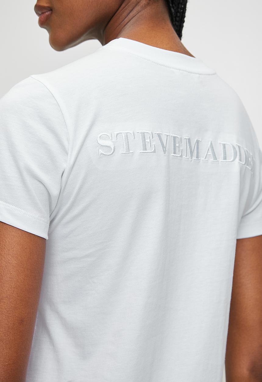 Steve Madden - Ladies rita classic crew neck t-shirt - white