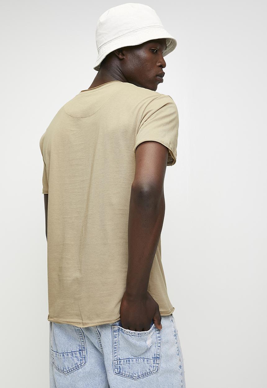 Brave Soul - Crew Neck T-shirt - Stone